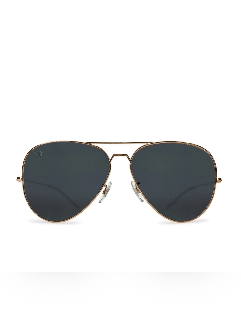 NWOT SR Aviator Sunglasses in Gold with Black Lenses